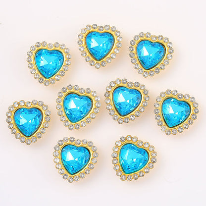 Double-Layer Heart Flower Alloy Rhinestone – DIY Wedding Accessories for Dress, Shoes & Hair