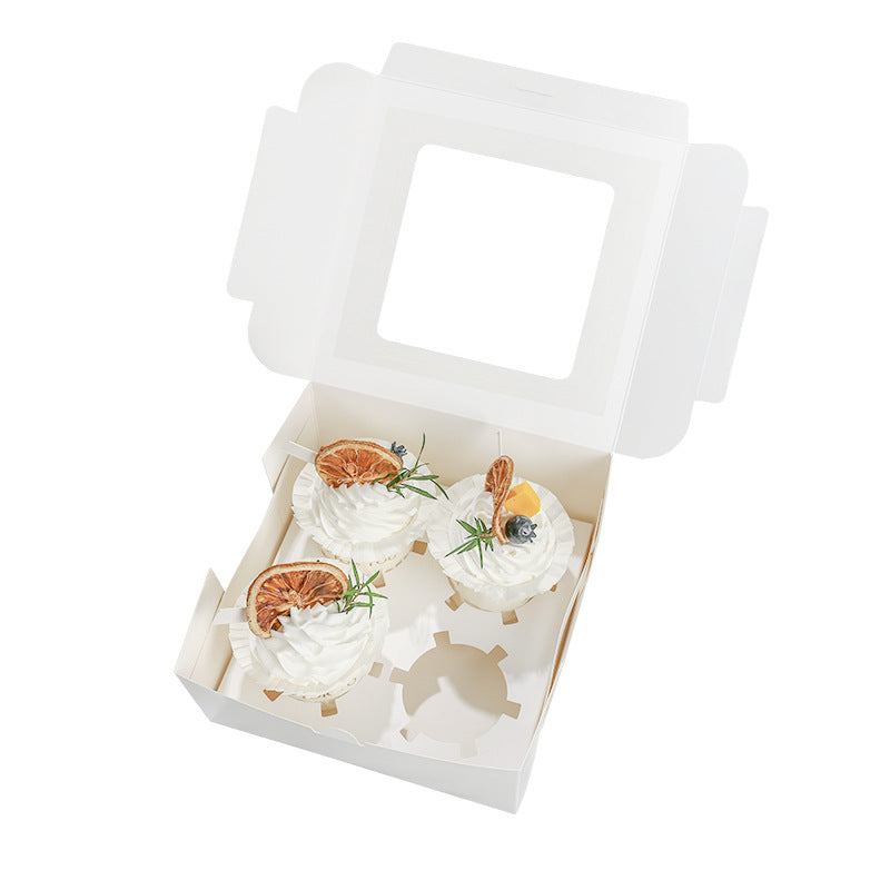 Cupcake Boxes with Holders, 10 pcs Cupcake Carrier with Handle Insert Display Window