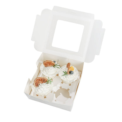 Cupcake Boxes with Holders, 10 pcs Cupcake Carrier with Handle Insert Display Window
