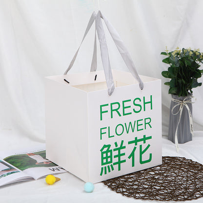 Fashion Flower Tote Bags Flower Bouquet Packaging Bags,2pcs