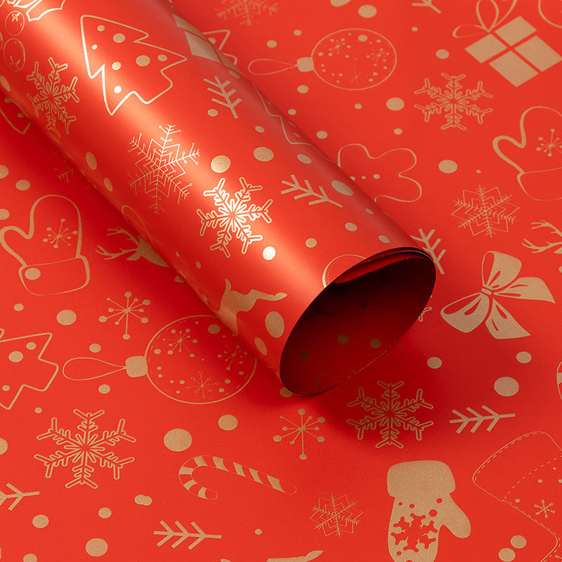 New Christmas Wrapping Paper Fresh Flower Bouquet Wrapping Paper Waterproof