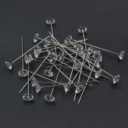 Clear Acrylic Diamond Pin – Hair, Veil & Bouquet Fixing Pin for Accessories