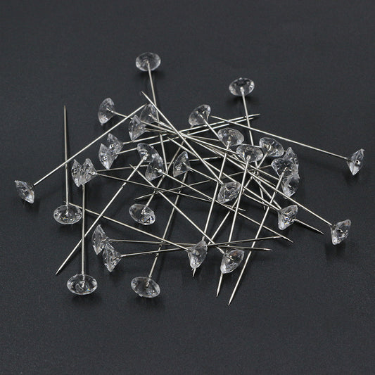 Clear Acrylic Diamond Pin – Hair, Veil & Bouquet Fixing Pin for Accessories