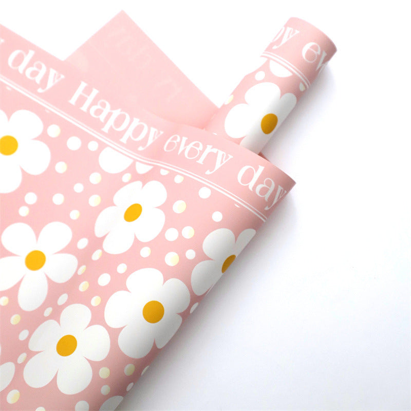 Korean-Style Flower Wrapping Paper – Rose Bouquet Paper – 20 Sheets