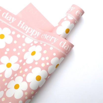 Korean-Style Flower Wrapping Paper – Rose Bouquet Paper – 20 Sheets