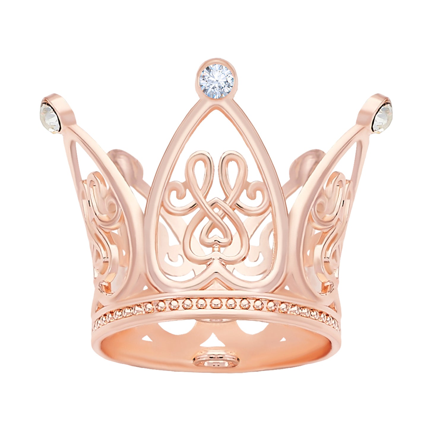 Mini Alloy Crown Cake Topper with Heart