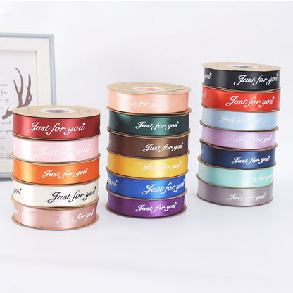 【Just for you】2.5CM Flower Ribbon Flower Packing Materials Cake Baking Ribbon New Ribbon,40Yards