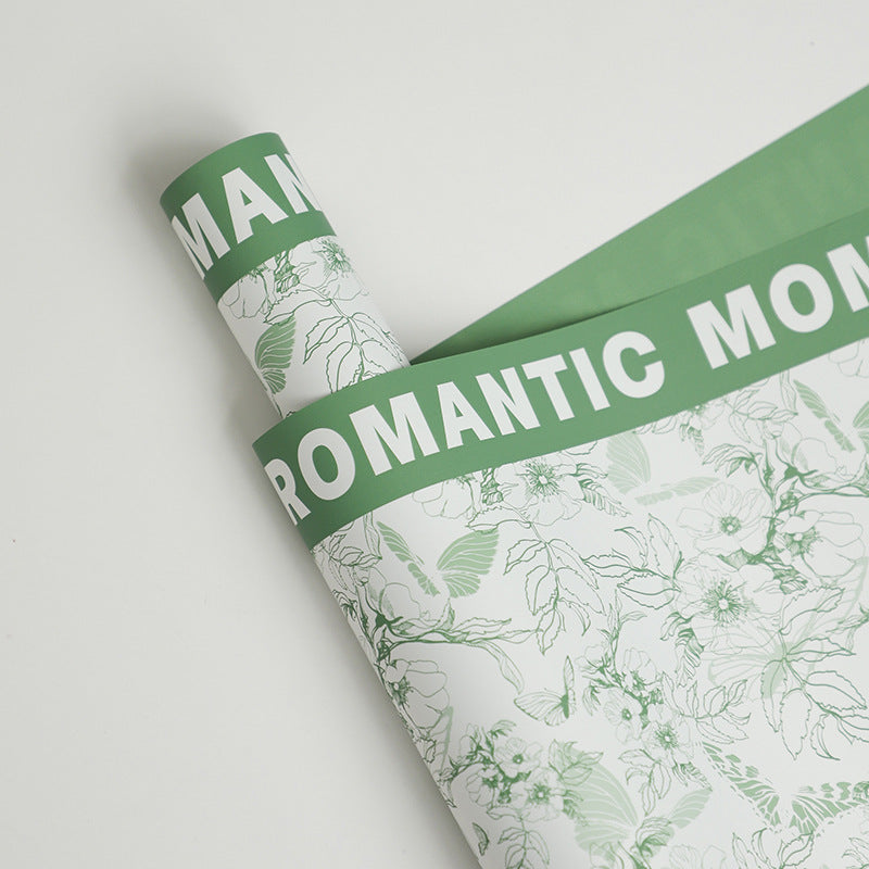 Valentine’s Day Bouquet Gift Wrapping Paper – Waterproof Flower Paper – 20 Sheets