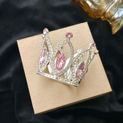 New Alloy Crown Cake Topper – Romantic Couple Birthday Decoration