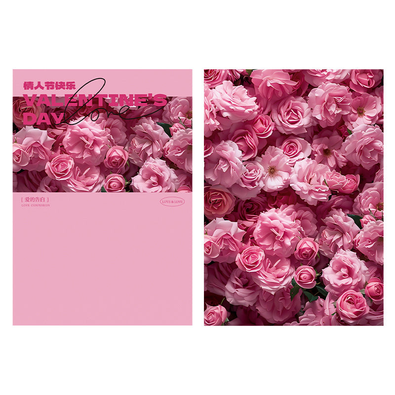 Valentine's Day lover rose series wrapping paper kraft paper bouquet wrapping paper,35*50cm-10 sheet