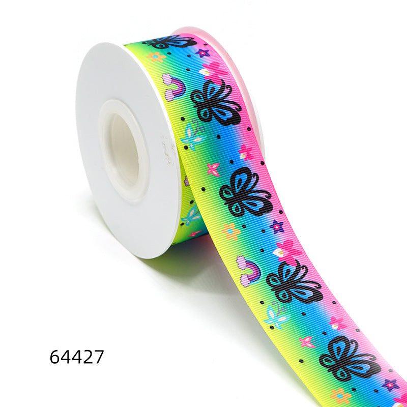 Heat Transfer Webbing Ribbon Flower