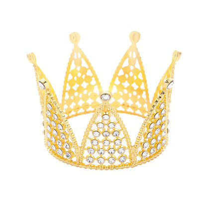 Gold Alloy Crown Cake Topper – Princess Birthday Party Decoration