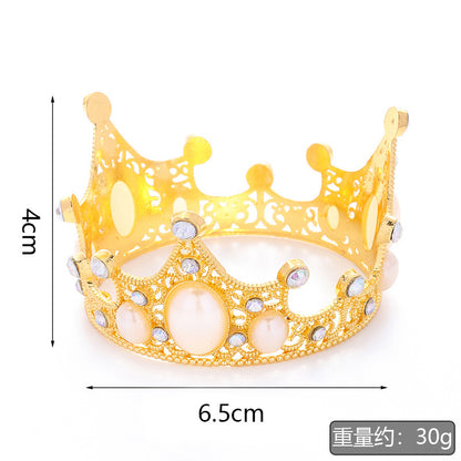 Gold Alloy Crown Cake Topper – Princess Birthday Party Decoration