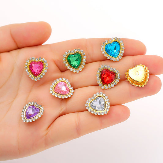 Double-Layer Heart Flower Alloy Rhinestone – DIY Wedding Accessories for Dress, Shoes & Hair