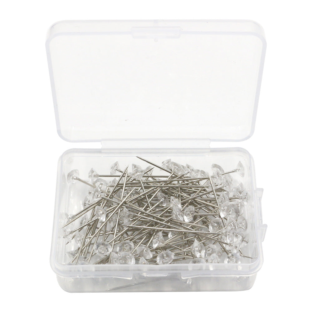Clear Acrylic Diamond Pin – Hair, Veil & Bouquet Fixing Pin for Accessories