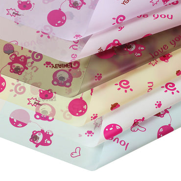 Strawberry Bear Wrapping Paper Pack 20 (57x57cm).
