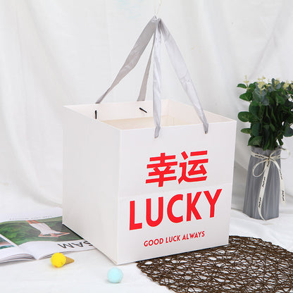 Fashion Flower Tote Bags Flower Bouquet Packaging Bags,2pcs