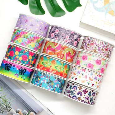 Heat Transfer Webbing Ribbon Flower.