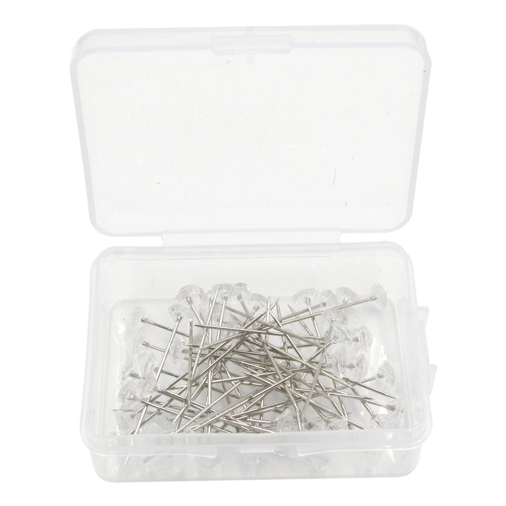 Clear Acrylic Diamond Pin – Hair, Veil & Bouquet Fixing Pin for Accessories
