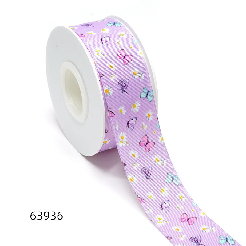 Heat Transfer Webbing Ribbon Flower