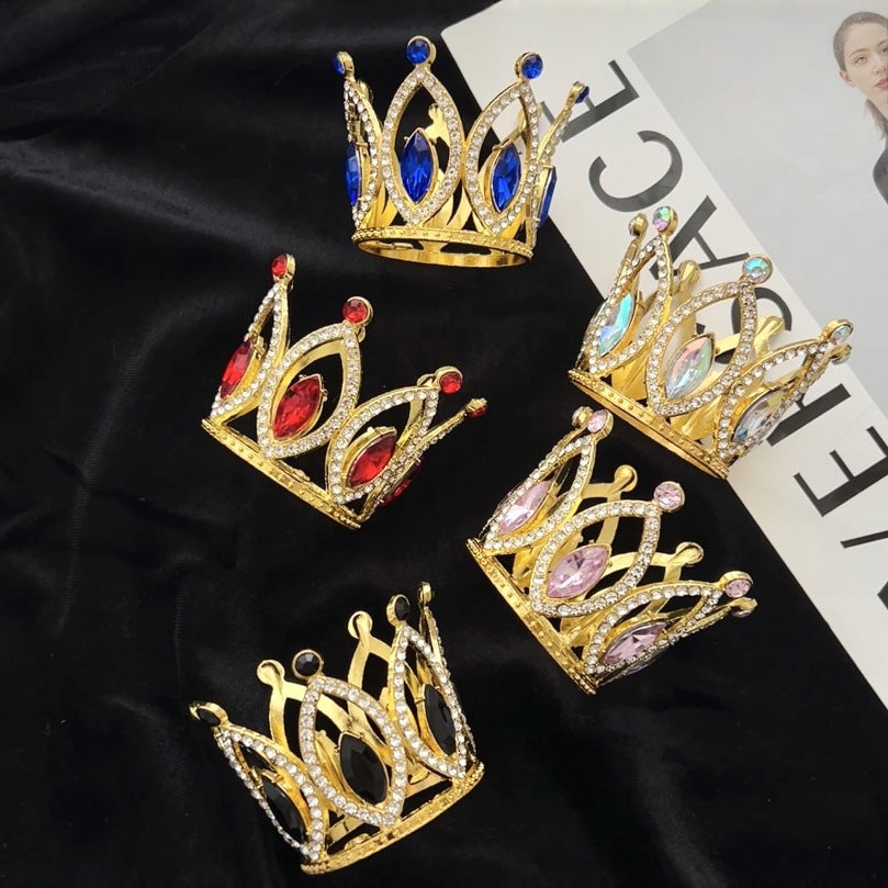 New Alloy Crown Cake Topper – Romantic Couple Birthday Decoration