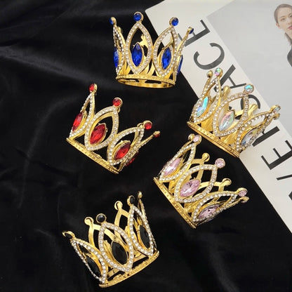 New Alloy Crown Cake Topper – Romantic Couple Birthday Decoration