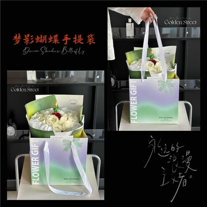 Flower Tote Bag Premium Feeling Packaging Dream Shadow Butterfly Bouquet Tote Bag