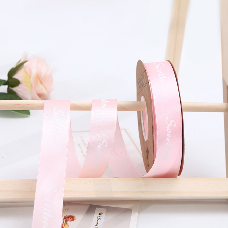 【Always】2.5CM Flower Ribbon Flower Packing Materials Cake Baking Ribbon New Ribbon,40Yards