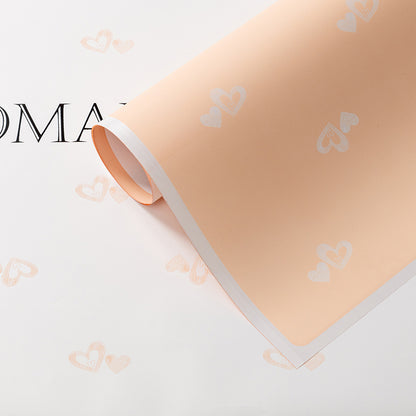 Valentine’s Day Heart Flower Wrapping Paper – Double-Sided Bouquet Paper – 20 Sheets