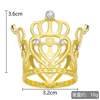 Gold Alloy Crown Cake Topper – Princess Birthday Party Decoration