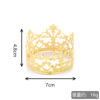 Gold Alloy Crown Cake Topper – Princess Birthday Party Decoration
