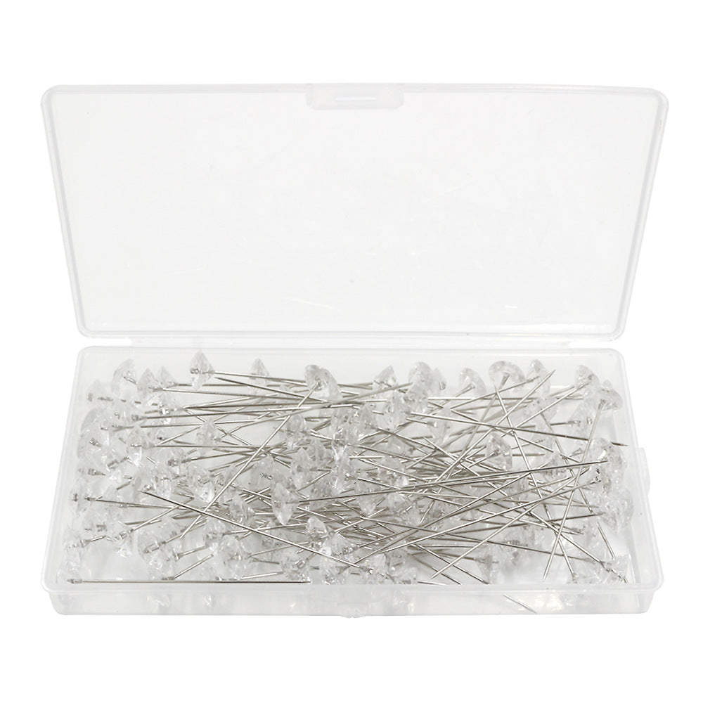 Clear Acrylic Diamond Pin – Hair, Veil & Bouquet Fixing Pin for Accessories