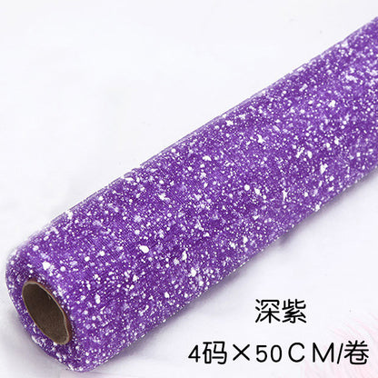 Flower Bouquet Floral Packing Materials Snowflake Styrofoam Saran Wrap 4 yards long Snow Dot Saran Wrap