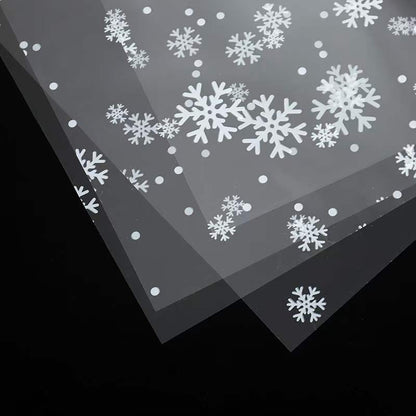 Transparent snowflake cellophane Flower wrapping paper