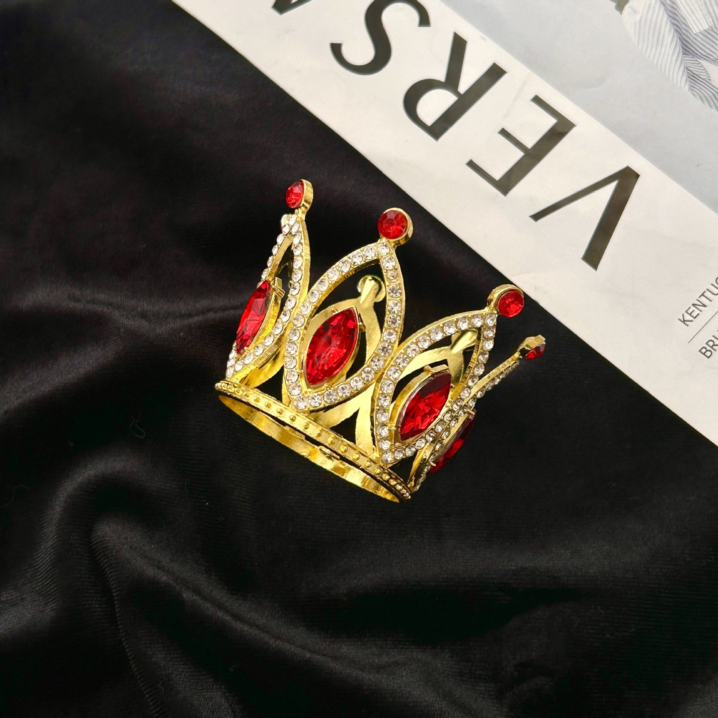 New Alloy Crown Cake Topper – Romantic Couple Birthday Decoration