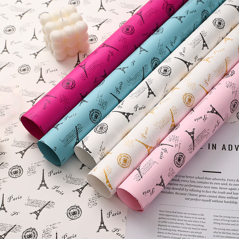 Eiffel Tower Wrapping Paper Pack 20 (57x57cm).