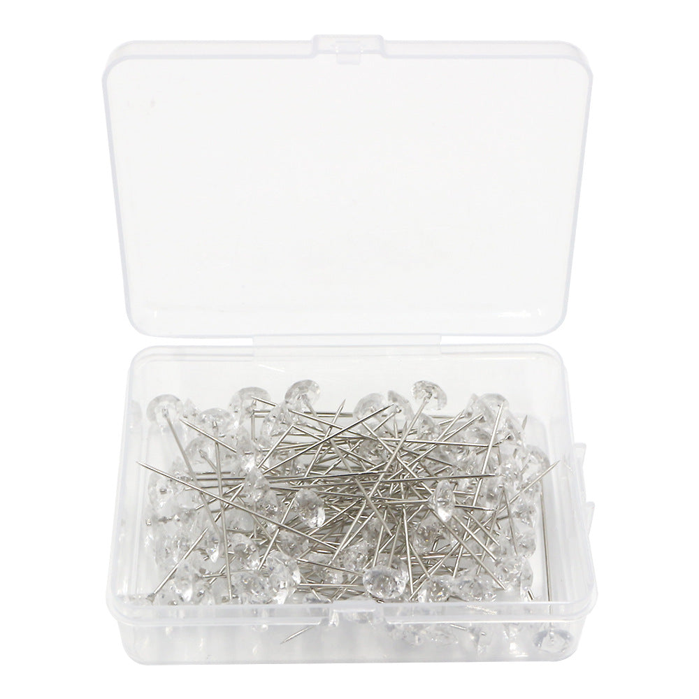 Clear Acrylic Diamond Pin – Hair, Veil & Bouquet Fixing Pin for Accessories