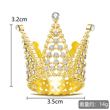 Gold Alloy Crown Cake Topper – Princess Birthday Party Decoration