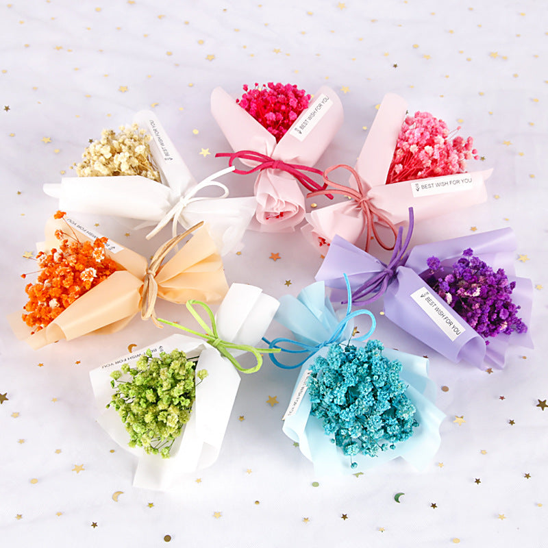 Gypsophila mini dried flower bouquet creative ins everlasting flower