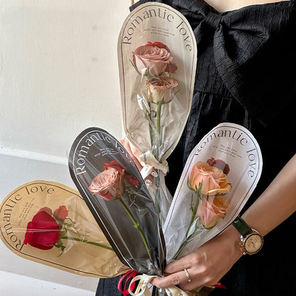 Flower Transparent Flower Arrangement Bag Roses Standing Single Bag,14*40cm