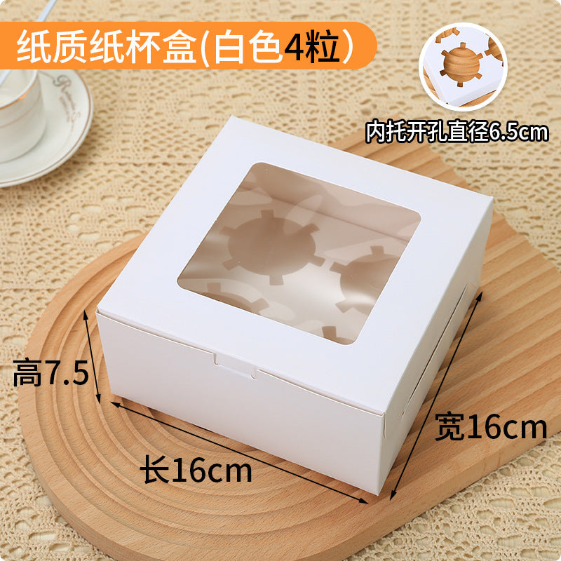 Cupcake Boxes with Holders, 10 pcs Cupcake Carrier with Handle Insert Display Window
