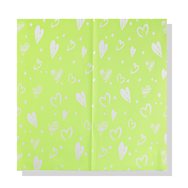 New Valentine's Day festival flower wrapping paper heart heart love bouquet paper waterproof floral packaging