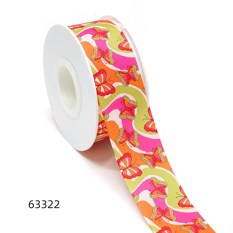 Heat Transfer Webbing Ribbon Flower.