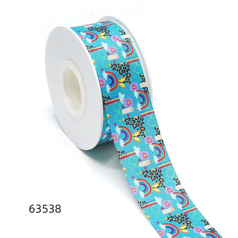 Heat Transfer Webbing Ribbon Flower