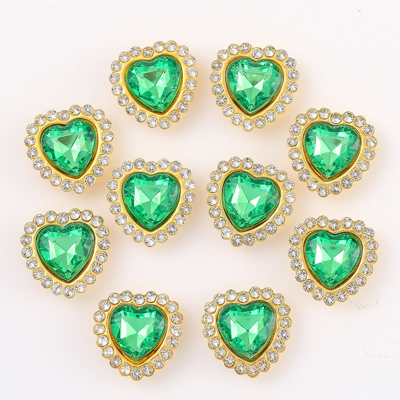 Double-Layer Heart Flower Alloy Rhinestone – DIY Wedding Accessories for Dress, Shoes & Hair