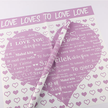 Love Declaration Waterproof New Wrapped Paper Flower Arrangement Rose Bouquet