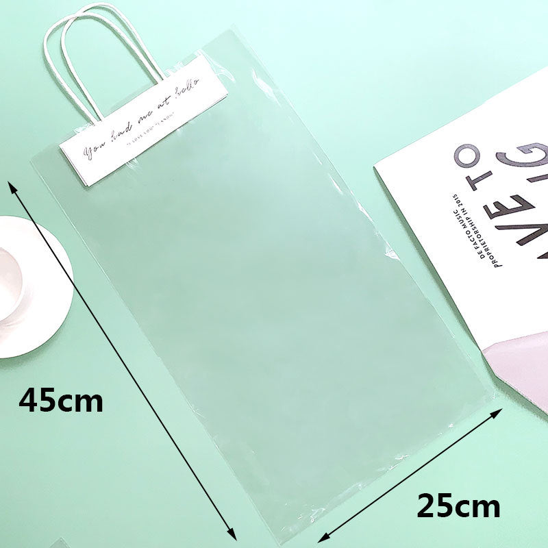 Transparent handbag flower bag floral packaging bouquet bag opp single bag