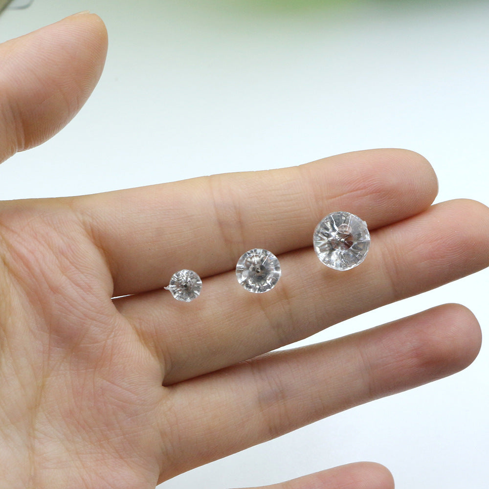 Clear Acrylic Diamond Pin – Hair, Veil & Bouquet Fixing Pin for Accessories