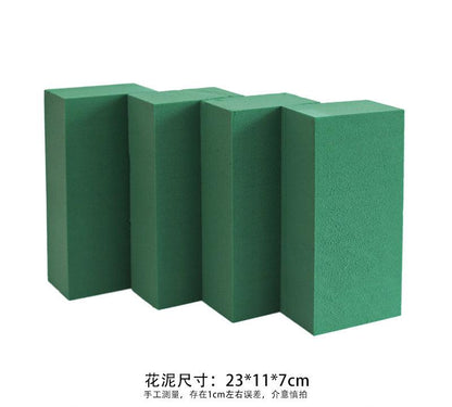 Wet Fresh Floral Foam Blocks Green Florist Foam Bricks for Spring Fresh Flower Arrangement and Crafts Supply,6.5*10*23cm