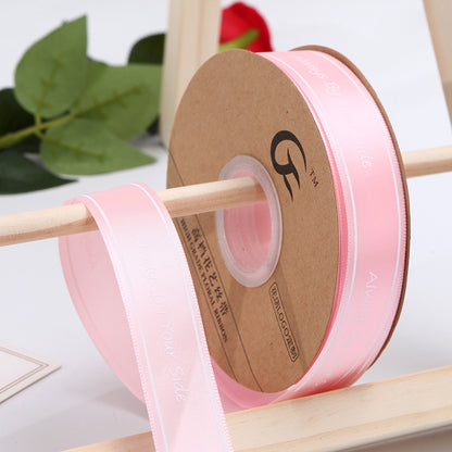 【Always】2.5CM Flower Ribbon Flower Packing Materials Cake Baking Ribbon New Ribbon,40Yards